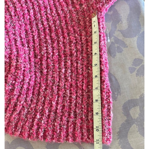 NWOT Sincerely Jules Hot Pink barbie pink crop sweater A7 - Picture 9 of 16